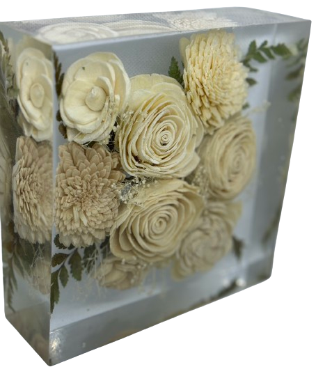 Square Floral Block